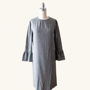 The Fold London Gray Herringbone Dress